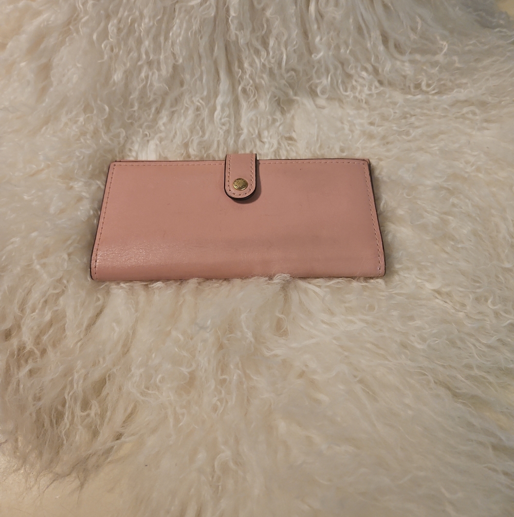 Coach Pink/Burgundy Glovetanned  Wallet
